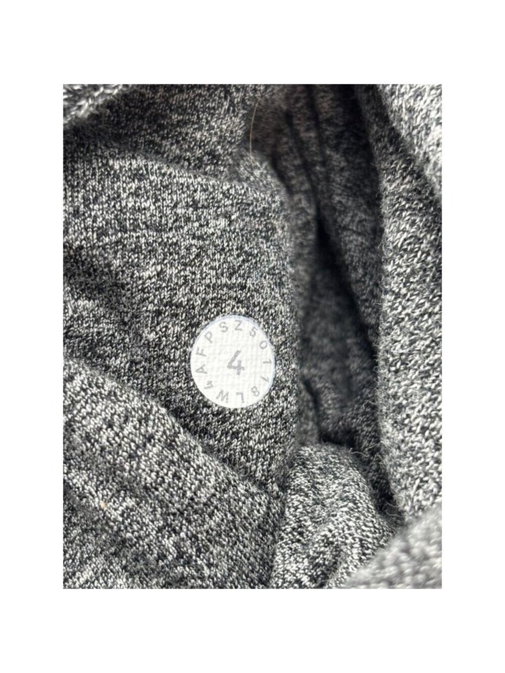 LULULEMON Scuba Hoodie Light Cotton Fleece Size 4 Heathered Speckled Black - Picture 6 of 7